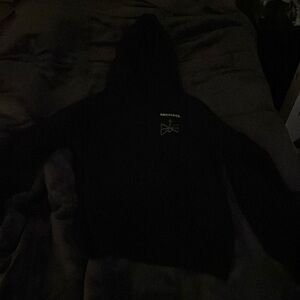 Black-hooded runic archangel Michael sweater